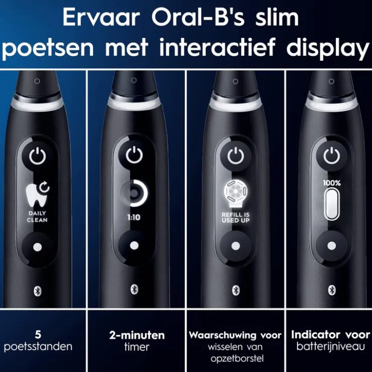 Oral-B iO 6 Duo Zwart & Roze 2 Elektrische Tandenborstels