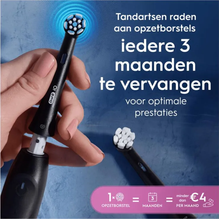 Oral-B iO Gentle Care Opzetborstels Zwart 6 Stuks