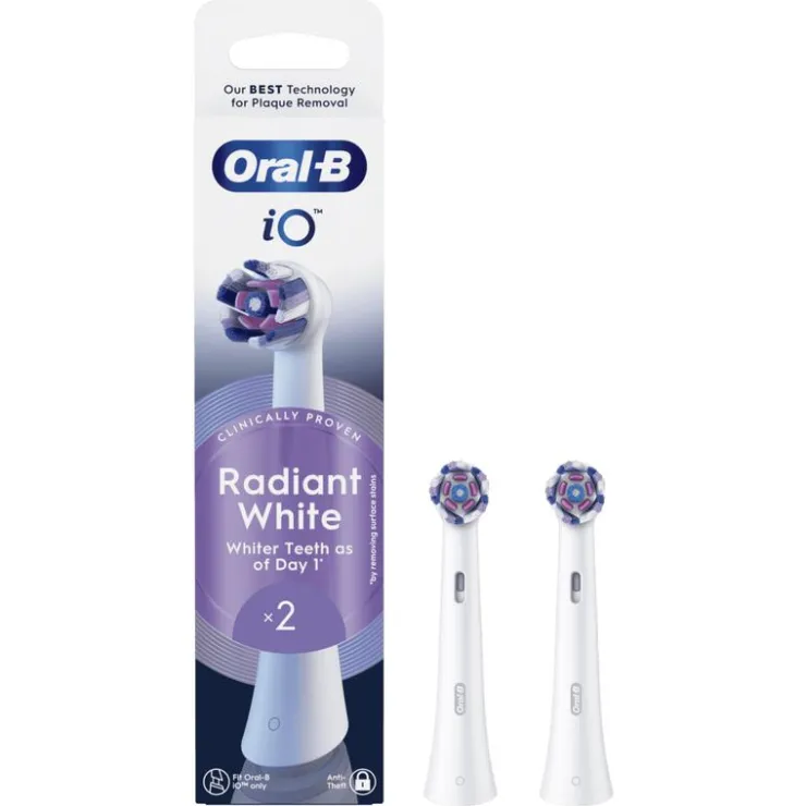 Oral-B iO Radiant White Opzetborstels Wit 2 Stuks