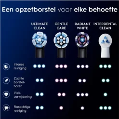 Oral-B iO Ultimate Clean Opzetborstels Zwart - 8 Stuks