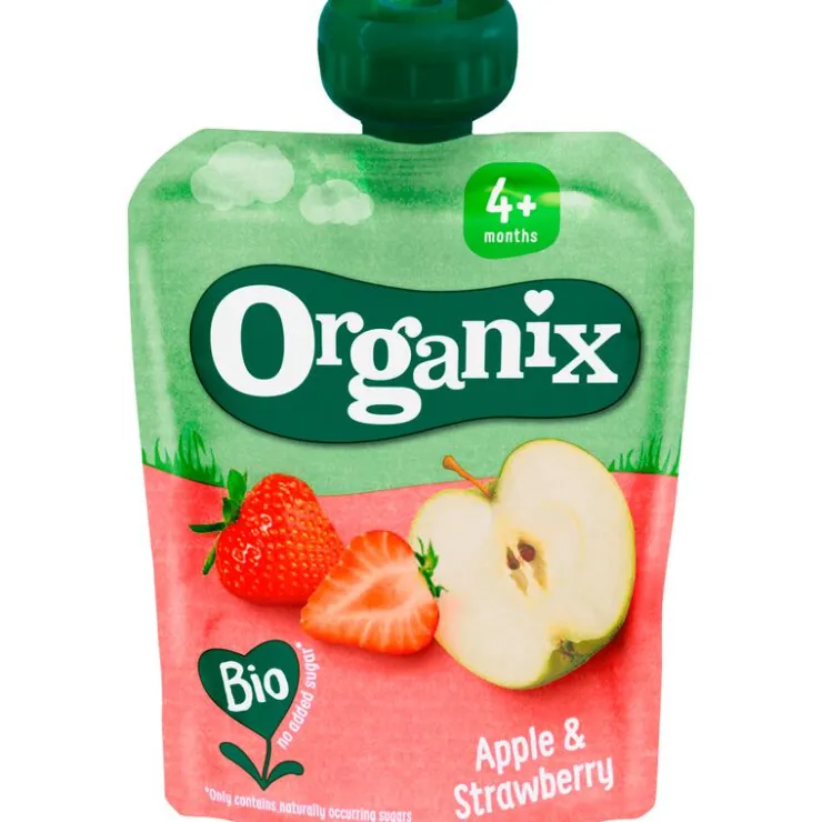 Organix Bio Knijpfruit Appel, Aardbei