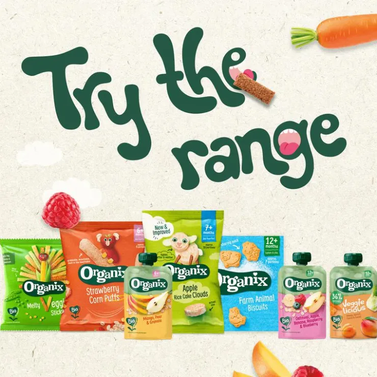 Organix Bio Maïs Knabbels Wortel