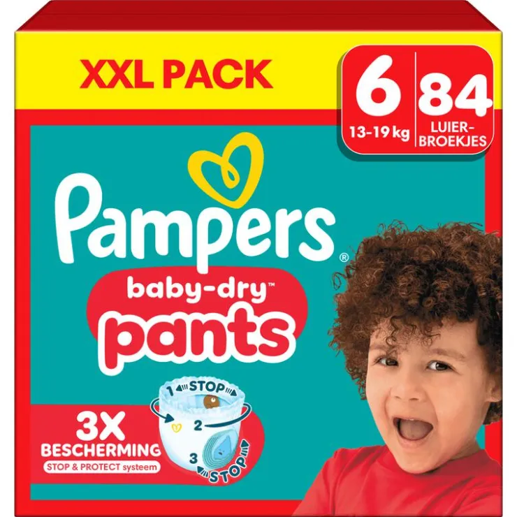 Pampers Baby Dry Pants XXL Pack Luierbroekjes Maat 6 13-19 KG 84 Stuks