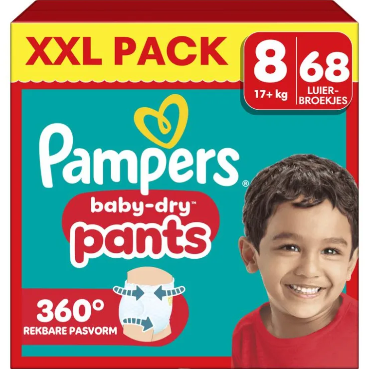 Pampers Baby Dry Pants XXL Pack Luierbroekjes Maat 8 19+ KG 68 Stuks