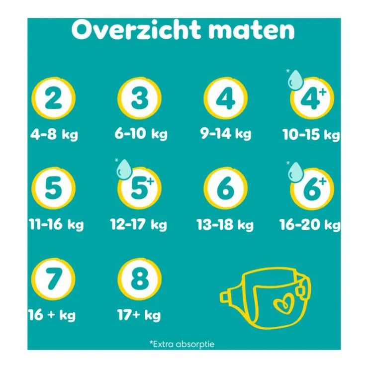 Pampers Baby Dry XXL Pack Luiers Maat 4+ 10-15 KG 114 Stuks