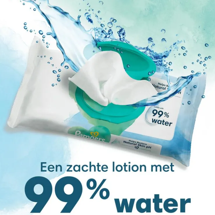Pampers Harmonie Aqua Billendoekjes 48 Stuks