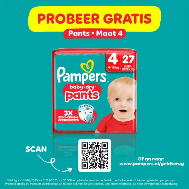 Pampers Premium Protection Pants Luierbroekjes Maat 4 9-15 KG 19 Stuks