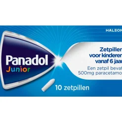 Panadol Junior Zetpillen 500 mg Paracetemol voor Kinderen vanaf 6 jaar