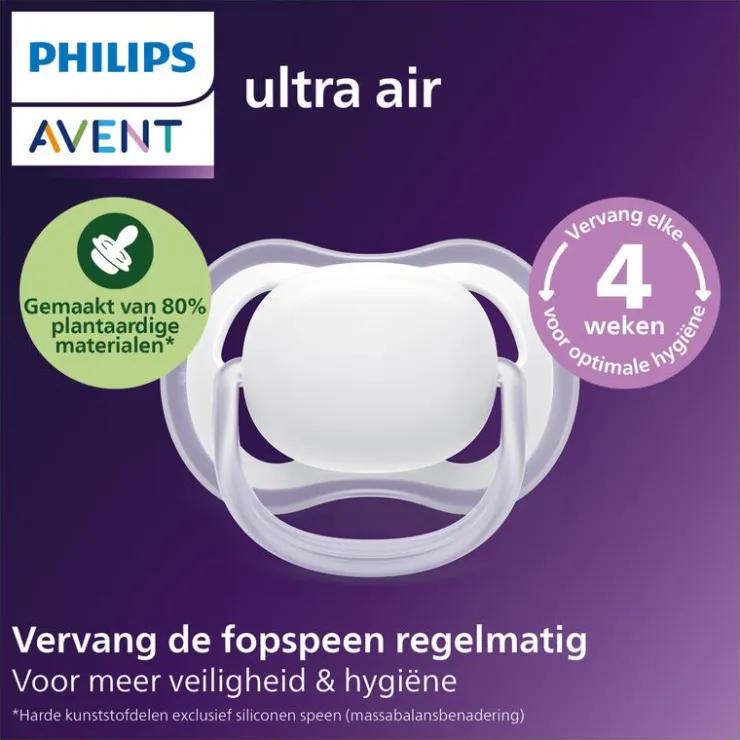 Philips Avent Fopspeen Ultra Air Day 0-6M Double Pack - SCF087/02