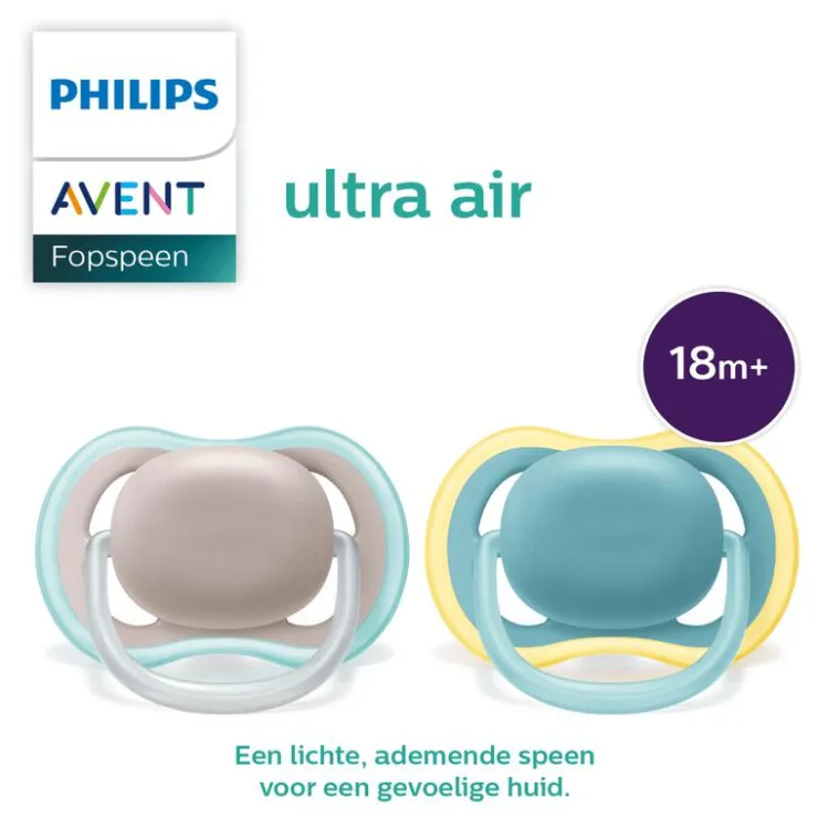 Philips Avent Fopspeen Ultra Air Day 18M+ Double Pack - SCF349/50
