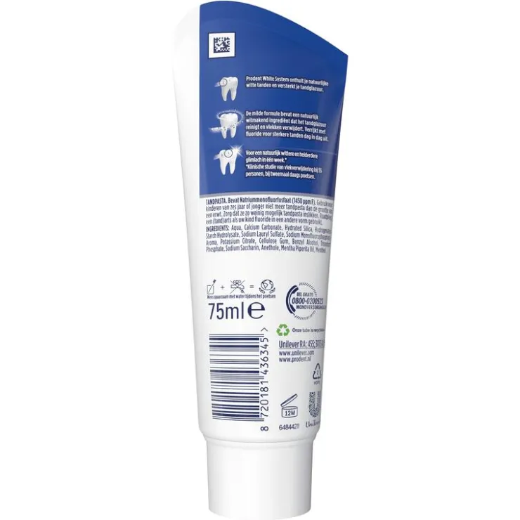 Prodent White System Tandpasta 75 ML