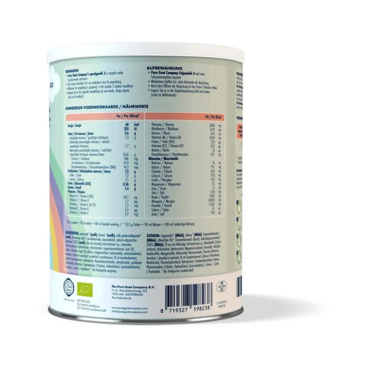 Pure Goat Company Opvolgmelk 3 op basis van geitenmelk 400g