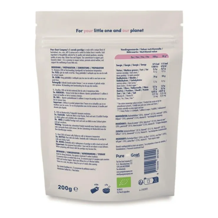 Pure Goat Company Pap 5-granen 6+M 200GR