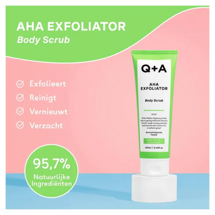 Q+A AHA Exfoliator Body Scrub 250ML