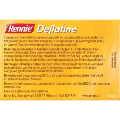 Rennie Deflatine Kauwtabletten Bij Opgeblazen Gevoel Of Winderigheid 36 Stuks