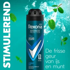 Heren Rexona Men Advanced Protection Cobalt Dry Deodorant Spray 150 ML