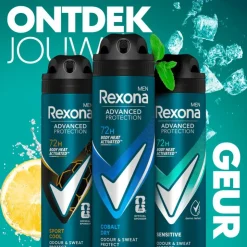 Heren Rexona Men Advanced Protection Cobalt Dry Deodorant Spray 150 ML