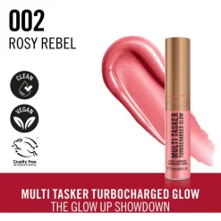Rimmel London Multi Tasker Turbocharged Glow Liquid Illuminator Blush - Roze -