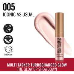 Rimmel London Multi Tasker Turbocharged Glow Liquid Illuminator Highlighter - Roze -