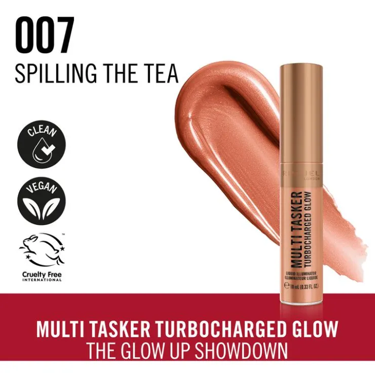 Rimmel London Multi Tasker Turbocharged Glow Liquid Illuminator Bronzer - Brons -