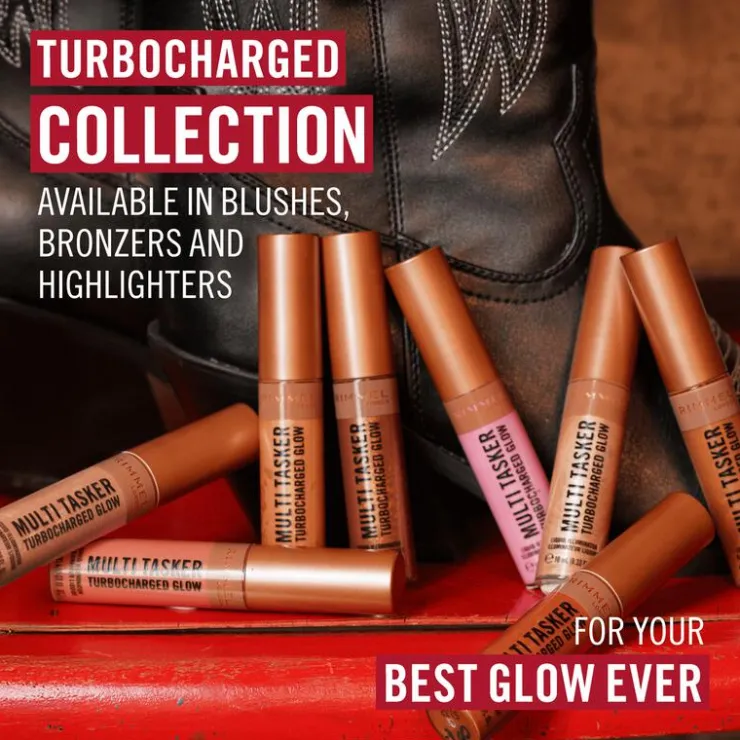 Rimmel London Multitasker Turbocharged Glow Liquid Illuminator Blush - Roze -