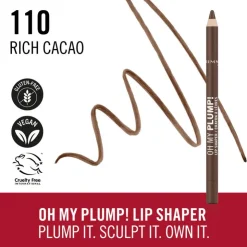 Rimmel London Oh My Plump! Lip Liner - Bruin -