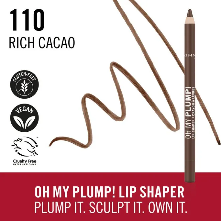 Rimmel London Oh My Plump! Lip Liner - Bruin -