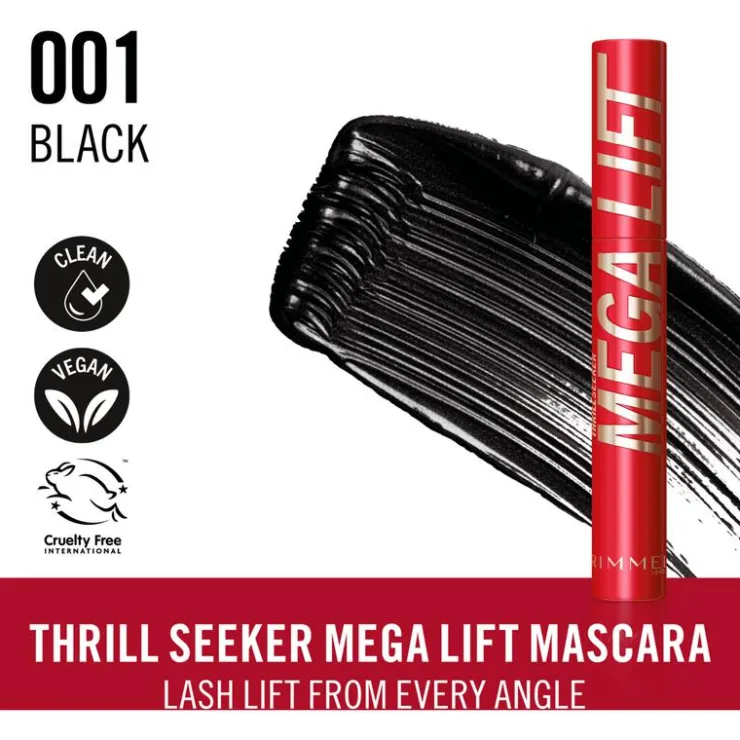 Rimmel London Thrill Seeker Mega Lift Mascara - Zwart -