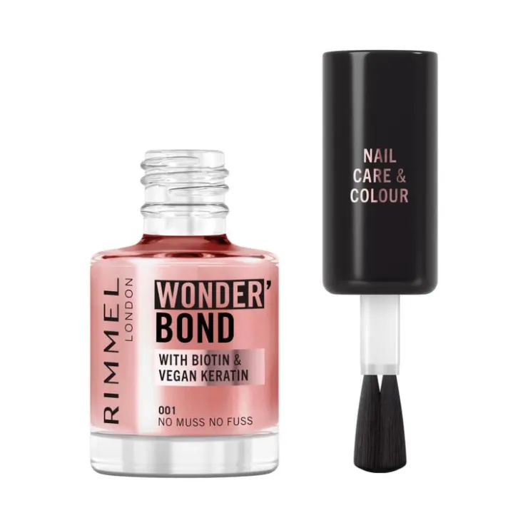 Rimmel London Wonder'Bond Care+Color Nagellak - Roze -