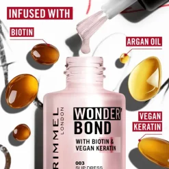 Rimmel London Wonder'Bond Care+Color Nagellak - Roze -