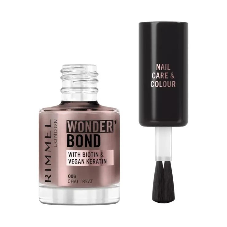 Rimmel London Wonder'Bond Care+Color Nagellak - Bruin -