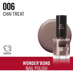 Rimmel London Wonder'Bond Care+Color Nagellak - Bruin -