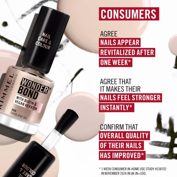 Rimmel London Wonder'Bond Care+Color Nagellak - Taupe -