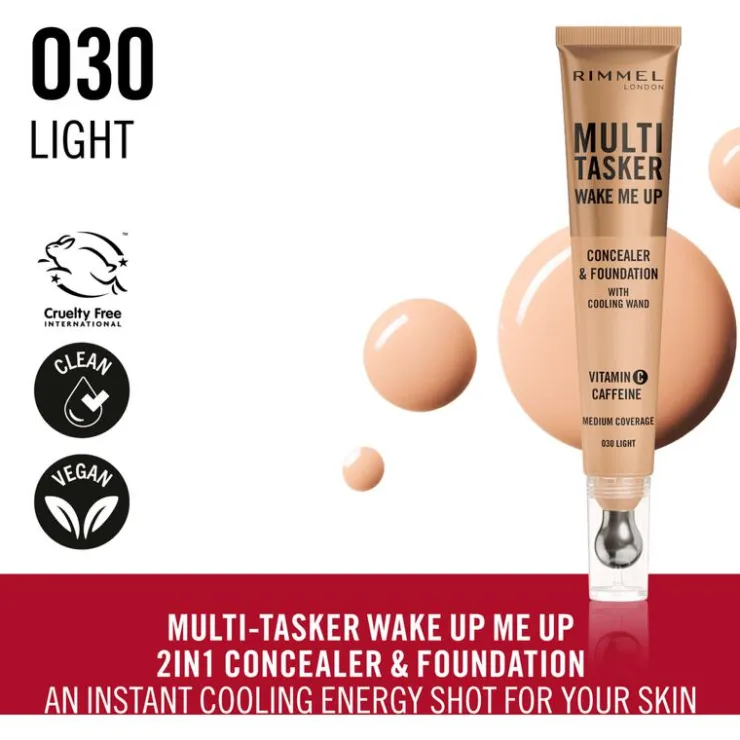 Rimmel London Rimmel Multi-Tasker Wake Me Up Concealer en Foundation