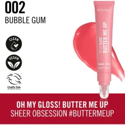 Rimmel London Rimmel Oh My Gloss Butter Me Up Lip Butter - Roze - 002 Bubble Gum