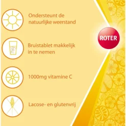 Roter Vitamine C Bruis 1000 mg Citroen 40 bruistabletten