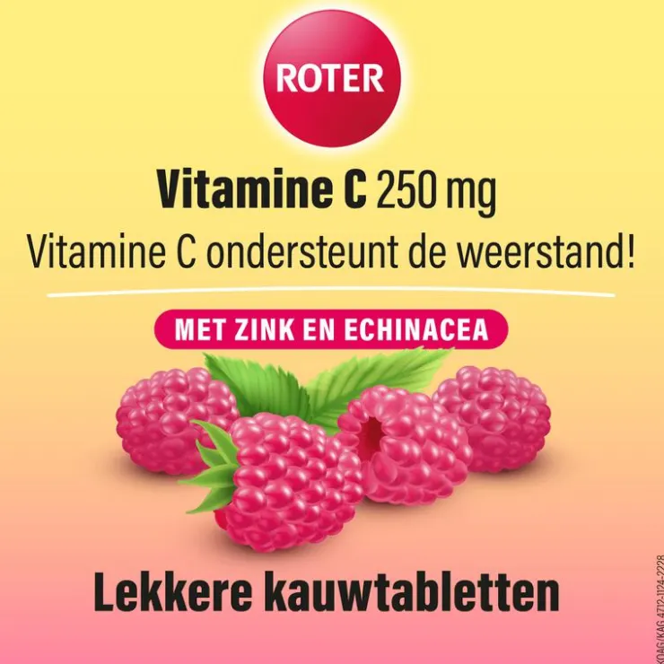 Roter Vitamine C Forte Weerstand Framboos 75 tabletten