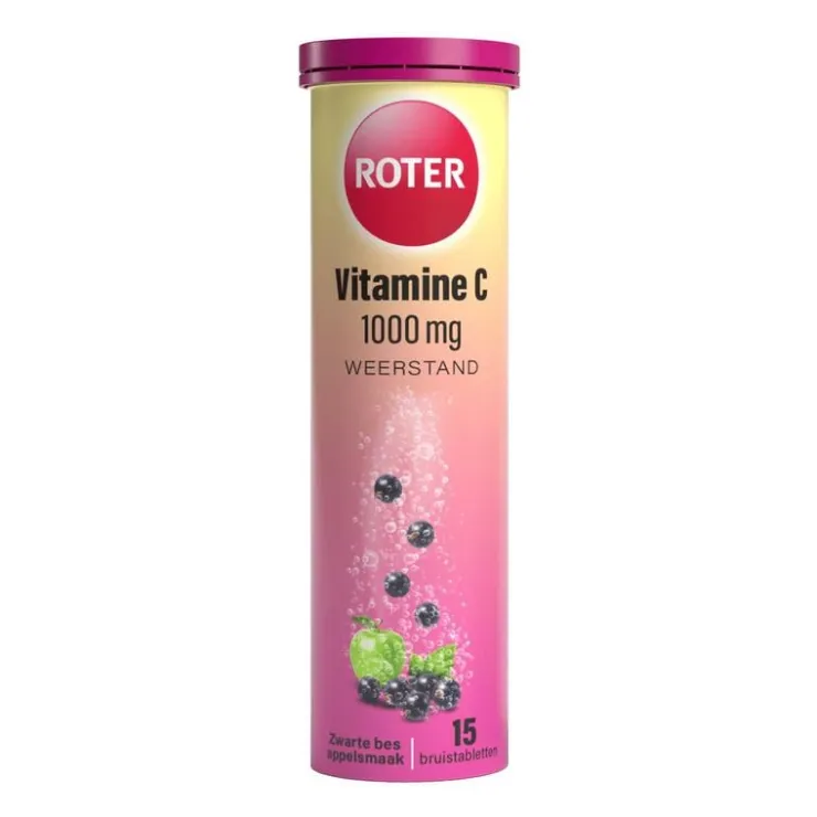 Roter Vitamine C 1000mg Bruistabletten Appel/Zwarte Bes15 stuks