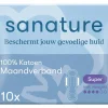 Sanature 100% Katoenen Maandverband Ultra Super Met Vleugels 10 stuks