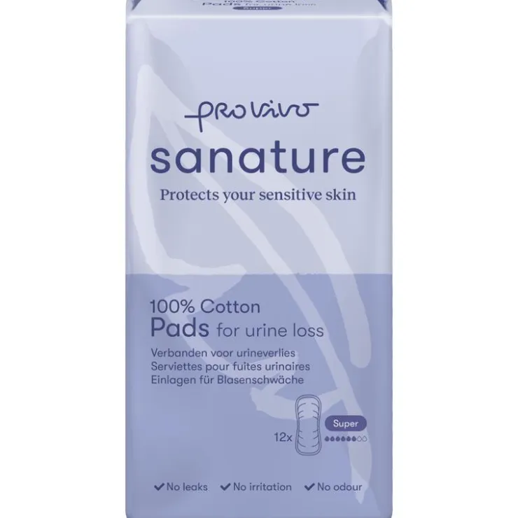 Sanature Pro Vivo 100% Katoenen Incontinentieverband Super 12 stuks