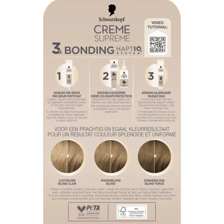 Schwarzkopf Creme Supreme Haarkleuring 8-0 Natuurlijk Blond