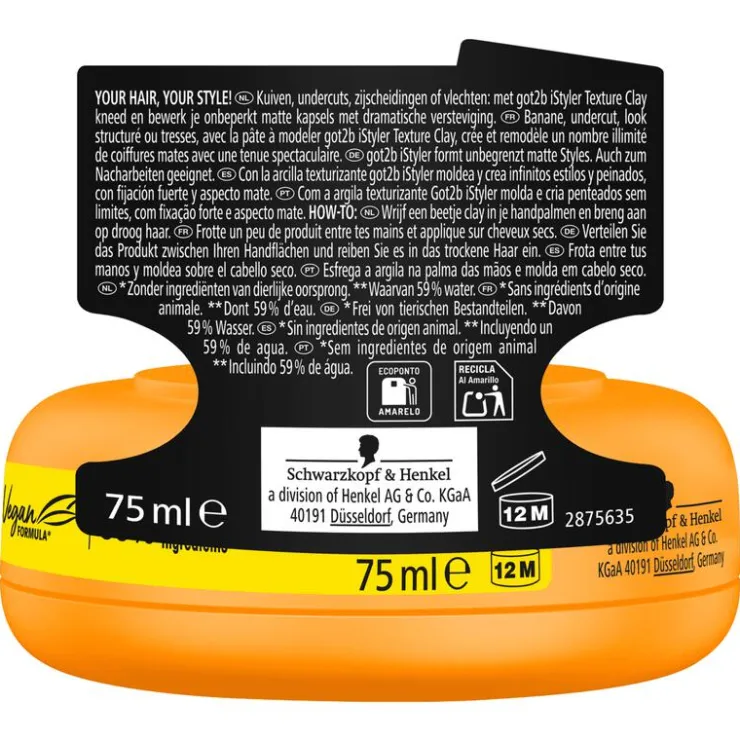 Got2b Schwarzkopf iStyler Texture Clay 75 ML