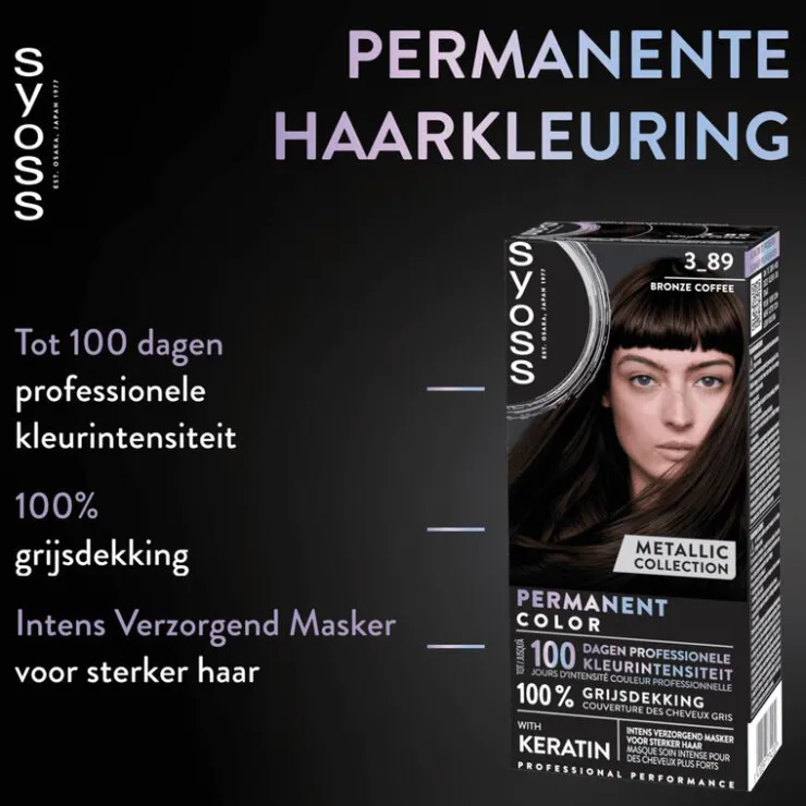Syoss Metallic Collection Haarkleuring 3-89 Bronze Coffee