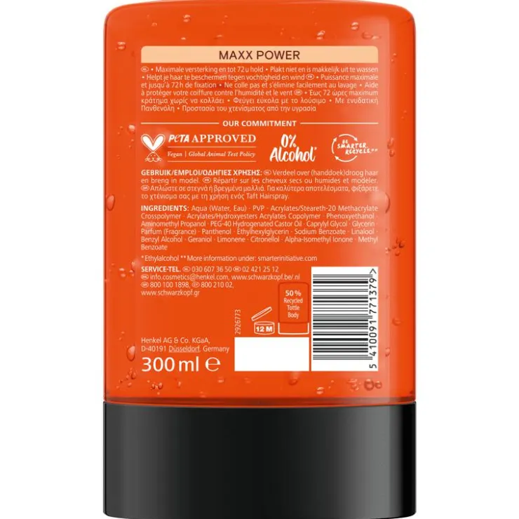 Heren Taft Styling Gel Maxx Power Gel 300 ML