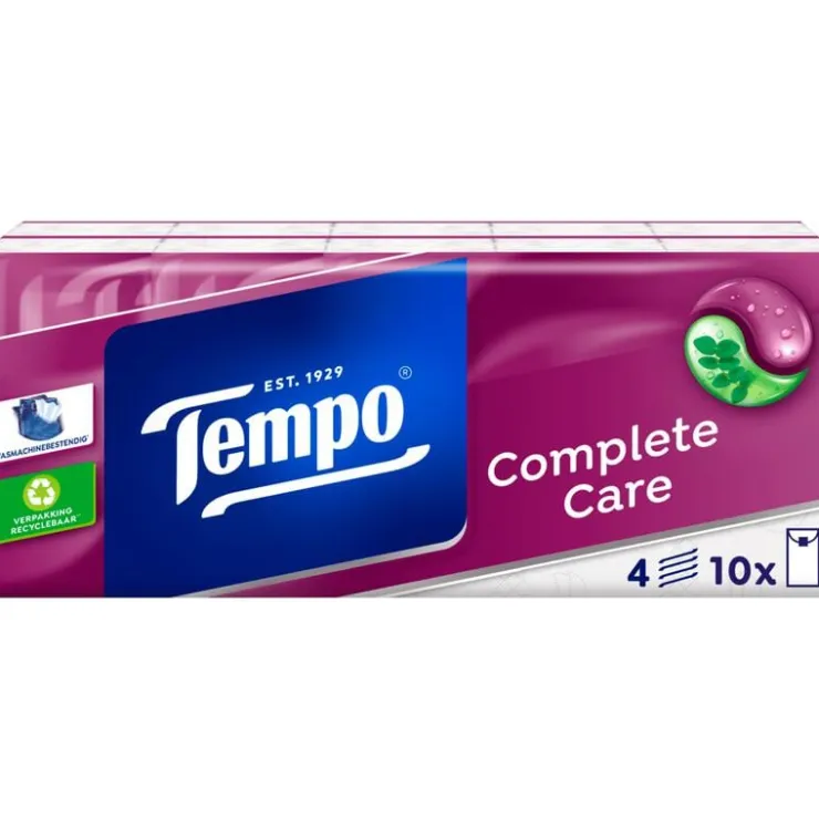 Tempo Complete Care 4-Laags Zakdoekjes 10 pakjes
