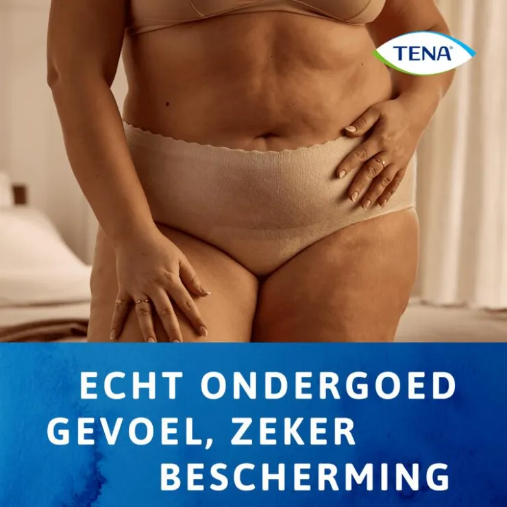 Tena Silhouette Plus High Waist Wegwerpbroekjes Crème L 8 stuks