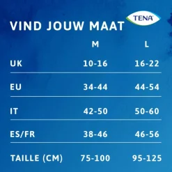Tena Silhouette Plus High Waist Wegwerpbroekjes Crème L 8 stuks