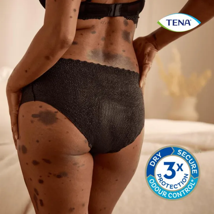 Tena Silhouette Plus Low Waist Wegwerp Broekjes Zwart L 10 stuks