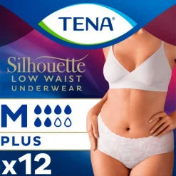 Tena Silhouette Plus Wit Wegwerp Broekjes Low Waist M