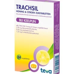 TrachSil Honing & Citroen Zuigtabletten 24 stuks